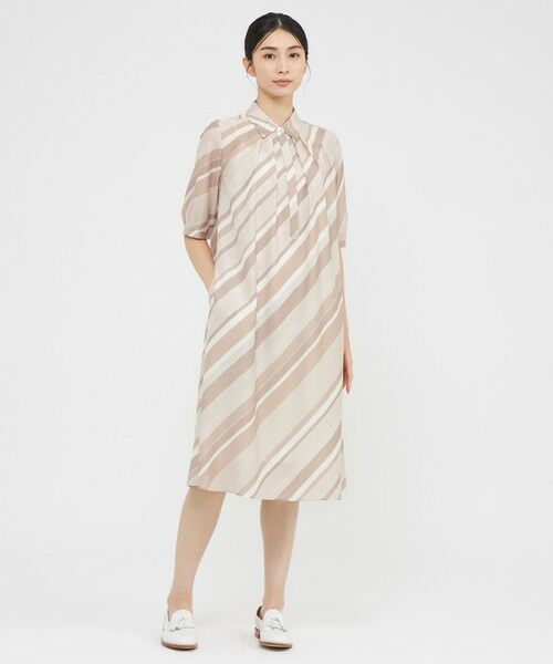 Paul Stuart / ポール・スチュアート ロング・マキシ丈ワンピース | 【ウォッシャブル】ジオメトリーパターンプリント　ワンピース | 詳細2