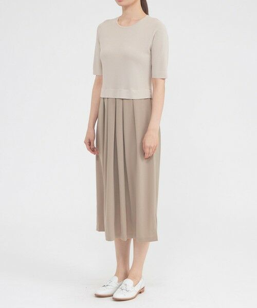 Paul Stuart / ポール・スチュアート ロング・マキシ丈ワンピース | 【ウォッシャブル】アセテートストレッチコンビ　ワンピース | 詳細5