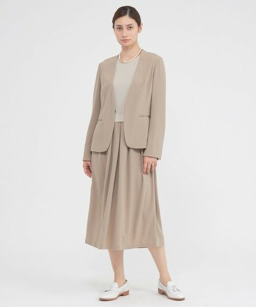 Paul Stuart / ポール・スチュアート ロング・マキシ丈ワンピース | 【ウォッシャブル】アセテートストレッチコンビ　ワンピース | 詳細2