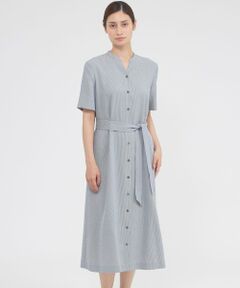 美品 PaulStuart ポールスチュアート 半袖 ワンピース 10 大きい 美品！ポールスチュアート Paul Stuart ストレッチ ワンピース L