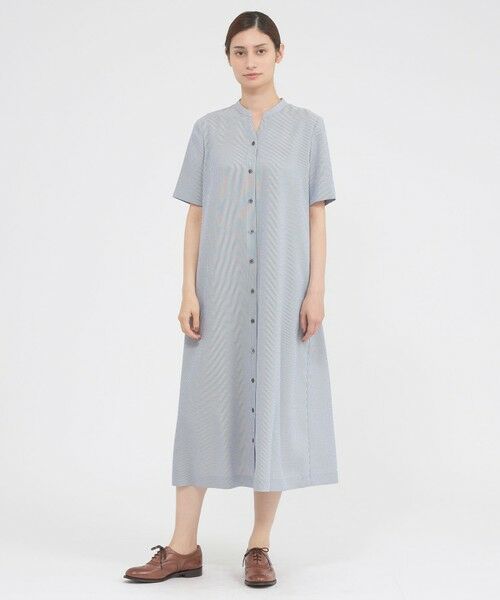 Paul Stuart / ポール・スチュアート ロング・マキシ丈ワンピース | 【WEB・一部店舗限定/ウォッシャブル/防しわ性/UV対策】フロータブルツイル　ワンピース | 詳細2