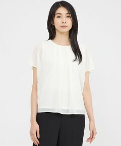 Paul Stuart / ポール・スチュアート シャツ・ブラウス | 【ウォッシャブル】カットジョーゼット/フィンリーフライス　ブラウス