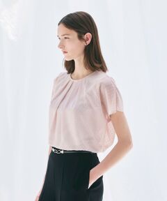 Paul Stuart / ポール・スチュアート シャツ・ブラウス | 【ウォッシャブル】カットジョーゼット/フィンリーフライス　ブラウス