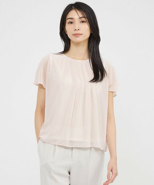 Paul Stuart / ポール・スチュアート シャツ・ブラウス | 【ウォッシャブル】カットジョーゼット/フィンリーフライス　ブラウス | 詳細13