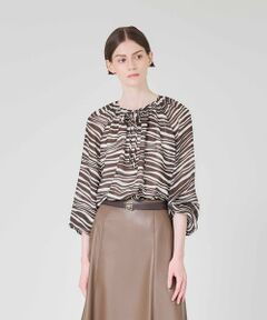 Paul Stuart / ポール・スチュアート シャツ・ブラウス | 【ウォッシャブル】ストライプアニマル　ブラウス