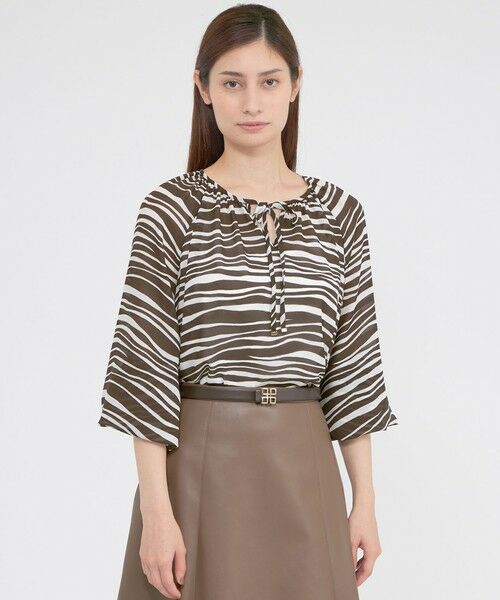 Paul Stuart / ポール・スチュアート シャツ・ブラウス | 【ウォッシャブル】ストライプアニマル　ブラウス | 詳細9