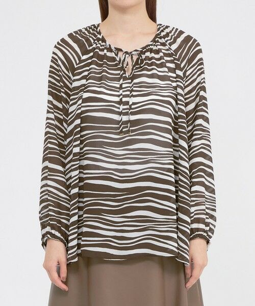 Paul Stuart / ポール・スチュアート シャツ・ブラウス | 【ウォッシャブル】ストライプアニマル　ブラウス | 詳細2