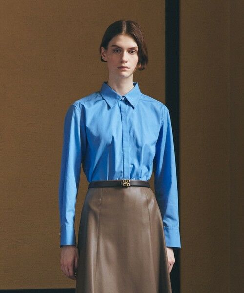 Paul Stuart/ポール・スチュアート 【eclat掲載】【ウォッシャブル】コットンブロード ブラウス サックス 6 Paul Stuart/ポール・スチュアート 【eclat掲載】【ウォッシャブル】コットンブロード ブラウス サックス 6