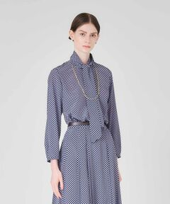 Paul Stuart / ポール・スチュアート シャツ・ブラウス | 【ウォッシャブル】幾何学プリントジャガード　ブラウス