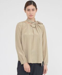 Paul Stuart / ポール・スチュアート シャツ・ブラウス | 【ウォッシャブル】幾何学プリントジャガード　ブラウス