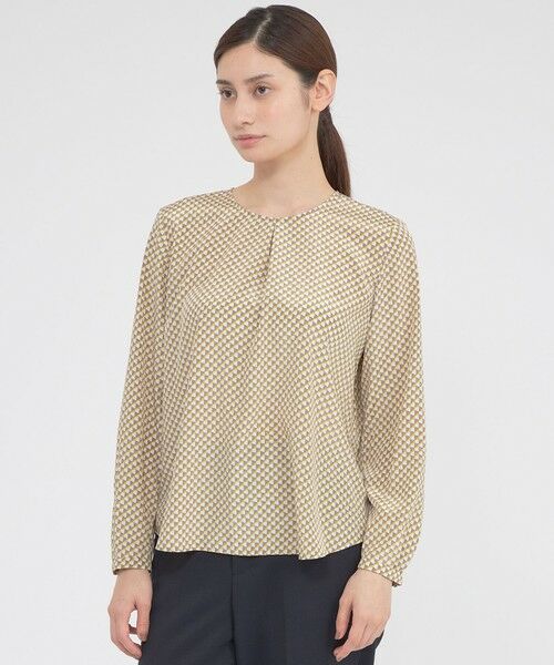 Paul Stuart / ポール・スチュアート シャツ・ブラウス | 【ウォッシャブル】幾何学プリントジャガード　ブラウス | 詳細7