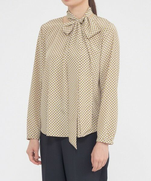 Paul Stuart / ポール・スチュアート シャツ・ブラウス | 【ウォッシャブル】幾何学プリントジャガード　ブラウス | 詳細9