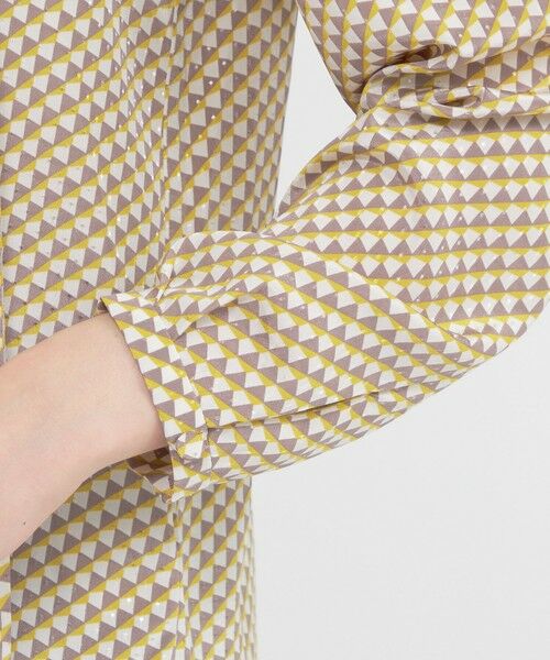 Paul Stuart / ポール・スチュアート シャツ・ブラウス | 【ウォッシャブル】幾何学プリントジャガード　ブラウス | 詳細12