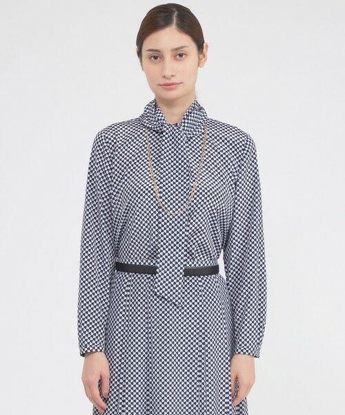 Paul Stuart / ポール・スチュアート シャツ・ブラウス | 【ウォッシャブル】幾何学プリントジャガード　ブラウス | 詳細15