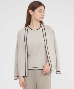 Paul Stuart / ポール・スチュアート ニット・セーター | 【ウォッシャブル】アセテートストレッチ　カーディガン