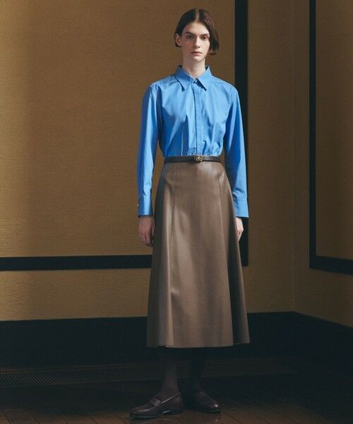 Paul Stuart / ポール・スチュアート スカート | 【ウォッシャブル】シンセティックレザー　スカート | 詳細1