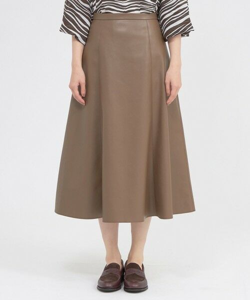 Paul Stuart / ポール・スチュアート スカート | 【ウォッシャブル】シンセティックレザー　スカート | 詳細4