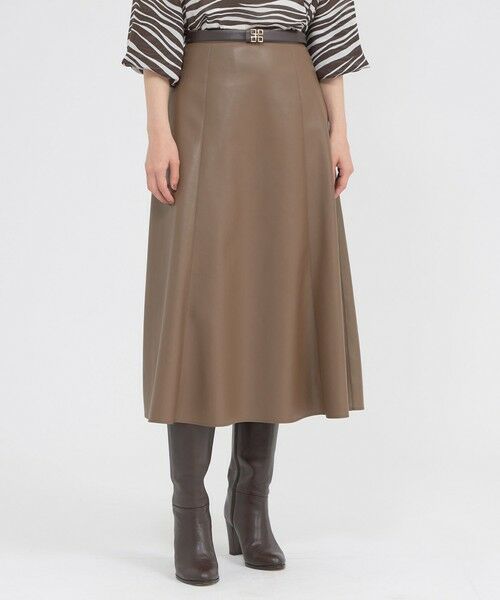 Paul Stuart / ポール・スチュアート スカート | 【ウォッシャブル】シンセティックレザー　スカート | 詳細9