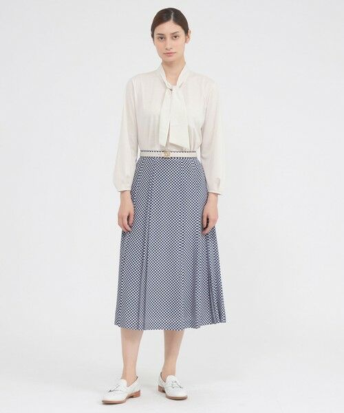 Paul Stuart / ポール・スチュアート スカート | 【ウォッシャブル】幾何学プリントジャガード　スカート | 詳細1