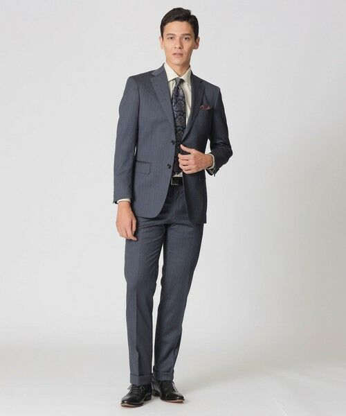 Paul Stuart / ポール・スチュアート セットアップ | 【Nikkei magazine掲載】【EASTGATE MODEL】スチュアーツブルー ストライプ柄スーツ | 詳細1
