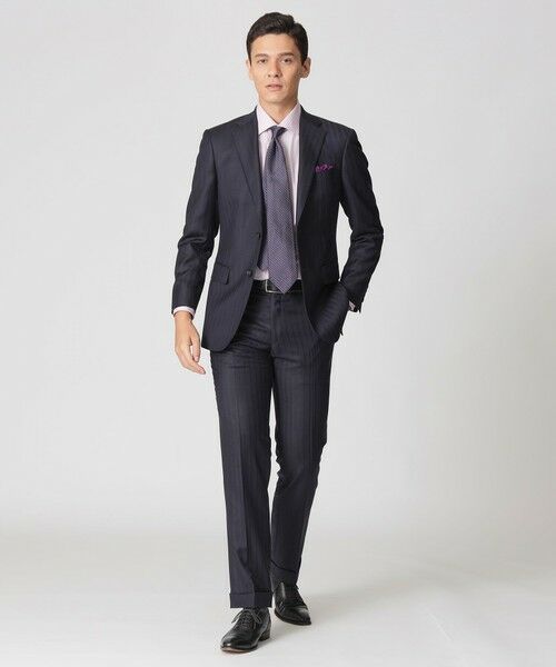 Paul Stuart / ポール・スチュアート セットアップ | 【Nikkei magazine掲載】【EASTGATE MODEL】カシミヤブレンド ストライプ柄スーツ | 詳細1