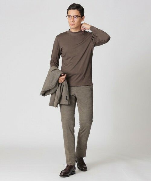 Paul Stuart / ポール・スチュアート カットソー | 【ウォッシャブル】ウールプレーティングモックネックTシャツ | 詳細5