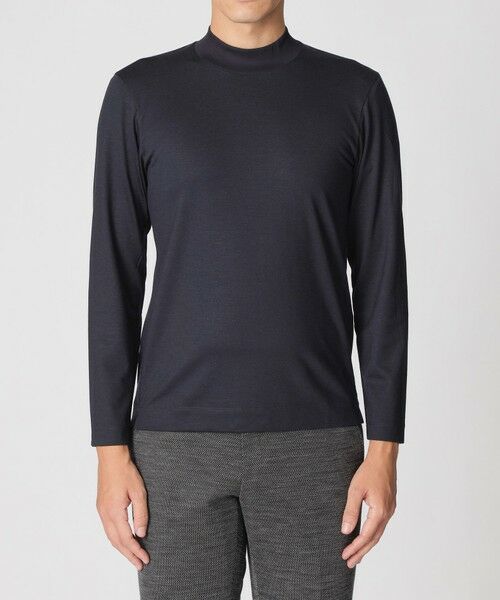 Paul Stuart / ポール・スチュアート カットソー | 【ウォッシャブル】ウールプレーティングモックネックTシャツ | 詳細6