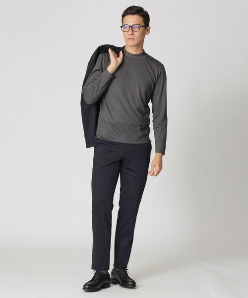 Paul Stuart / ポール・スチュアート カットソー | 【ウォッシャブル】ウールプレーティングモックネックTシャツ | 詳細3