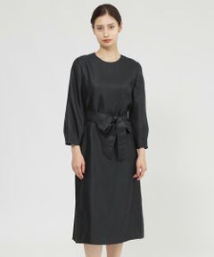 Paul Stuart / ポール・スチュアート ロング・マキシ丈ワンピース | 【ウォッシャブル】シアーオーガンジージャガード　ワンピース