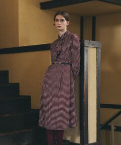 美品　ポールスチュアート　チェック　清楚　ワンピース　シルバー　グレー　６ バランサーシルキー ワンピース（K1J24469＿＿） | Paul