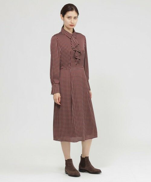 Paul Stuart / ポール・スチュアート ロング・マキシ丈ワンピース | 【Nikkei magazine掲載】【ウォッシャブル】ラインドット　ワンピース | 詳細4