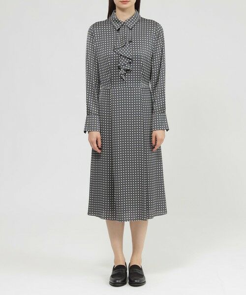 Paul Stuart / ポール・スチュアート ロング・マキシ丈ワンピース | 【Nikkei magazine掲載】【ウォッシャブル】ラインドット　ワンピース | 詳細5