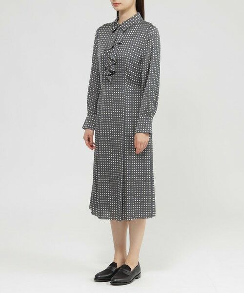 Paul Stuart / ポール・スチュアート ロング・マキシ丈ワンピース | 【Nikkei magazine掲載】【ウォッシャブル】ラインドット　ワンピース | 詳細6