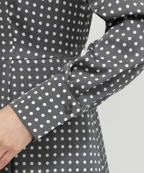 Paul Stuart / ポール・スチュアート ロング・マキシ丈ワンピース | 【Nikkei magazine掲載】【ウォッシャブル】ラインドット　ワンピース | 詳細9