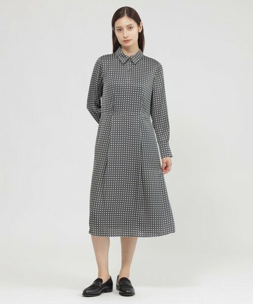 Paul Stuart / ポール・スチュアート ロング・マキシ丈ワンピース | 【Nikkei magazine掲載】【ウォッシャブル】ラインドット　ワンピース | 詳細2