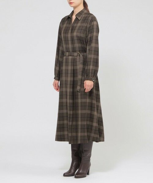 Paul Stuart / ポール・スチュアート ロング・マキシ丈ワンピース | 【ウォッシャブル】ブロックチェック　ワンピース | 詳細8