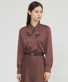 Paul Stuart / ポール・スチュアート シャツ・ブラウス | 【eclat掲載】【ウォッシャブル】ラインドット　ブラウス