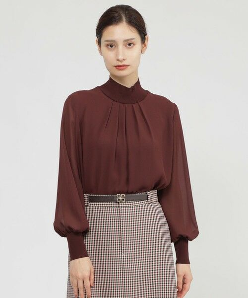 Paul Stuart / ポール・スチュアート シャツ・ブラウス | 【Nikkei magazine掲載】【ウォッシャブル】ジョーゼットコンビ　プルオーバー | 詳細16