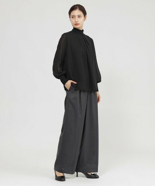 Paul Stuart / ポール・スチュアート シャツ・ブラウス | 【Nikkei magazine掲載】【ウォッシャブル】ジョーゼットコンビ　プルオーバー | 詳細3