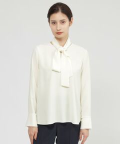 Paul Stuart / ポール・スチュアート シャツ・ブラウス | 【Nikkei magazine掲載】【ウォッシャブル】ヴィーナスバックサテン　ブラウス