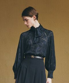 Paul Stuart / ポール・スチュアート シャツ・ブラウス | 【eclat掲載】【ウォッシャブル】シフォンカットジャカード　ブラウス