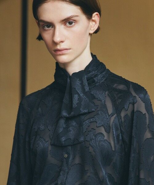 Paul Stuart / ポール・スチュアート シャツ・ブラウス | 【eclat掲載】【ウォッシャブル】シフォンカットジャカード　ブラウス | 詳細3