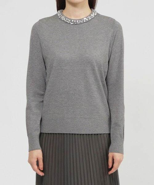 Paul Stuart / ポール・スチュアート ニット・セーター | 【Nikkei magazine/eclat掲載】【ウォッシャブル】ビジューニット　プルオーバー | 詳細6