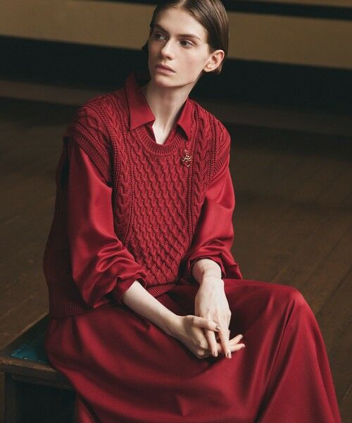 Paul Stuart / ポール・スチュアート ニット・セーター | 【ウォッシャブル】アランニット　ジレ | 詳細1