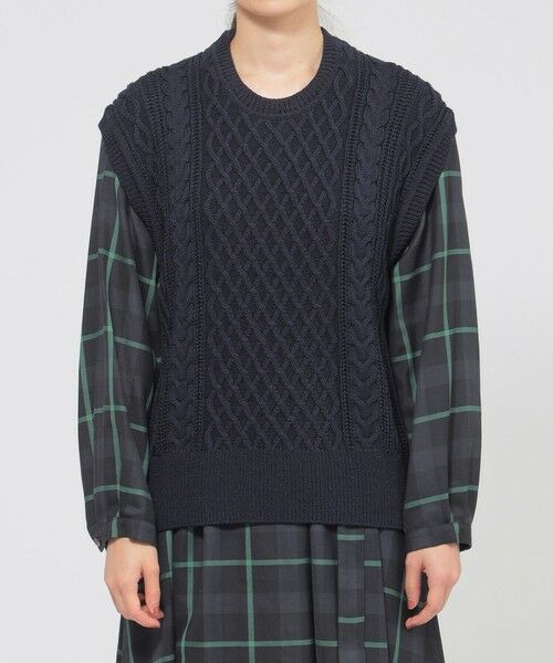 Paul Stuart / ポール・スチュアート ニット・セーター | 【ウォッシャブル】アランニット　ジレ | 詳細4
