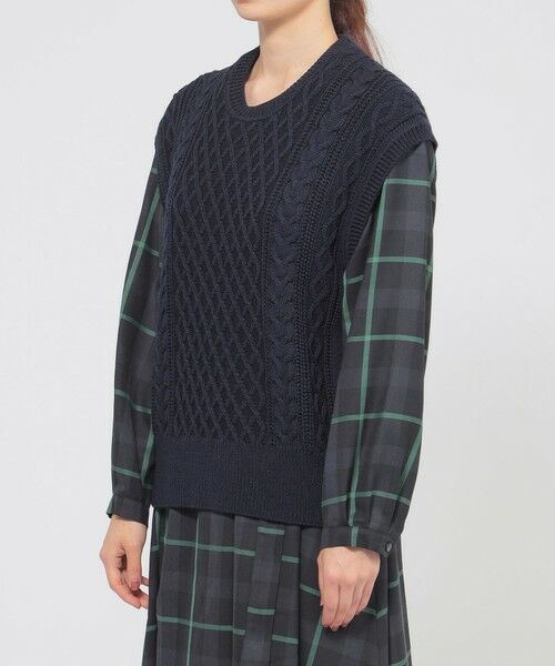 Paul Stuart / ポール・スチュアート ニット・セーター | 【ウォッシャブル】アランニット　ジレ | 詳細5