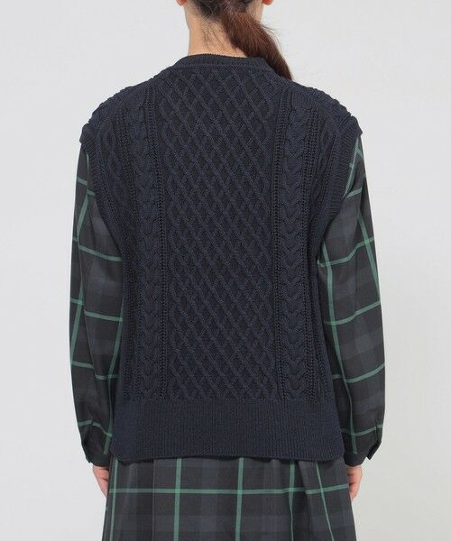 Paul Stuart / ポール・スチュアート ニット・セーター | 【ウォッシャブル】アランニット　ジレ | 詳細6