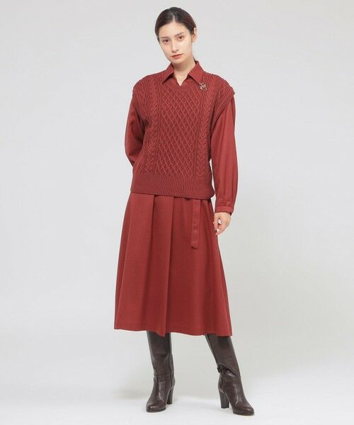 Paul Stuart / ポール・スチュアート ニット・セーター | 【ウォッシャブル】アランニット　ジレ | 詳細2