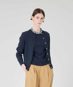 Paul Stuart / ポール・スチュアート ニット・セーター | 【Nikkei magazine掲載】【ウォッシャブル】ビジューニット　カーディガン