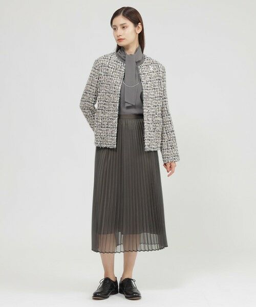 Paul Stuart / ポール・スチュアート スカート | 【Nikkei magazine/eclat掲載】【ウォッシャブル】マットオーガンジー　スカート | 詳細3